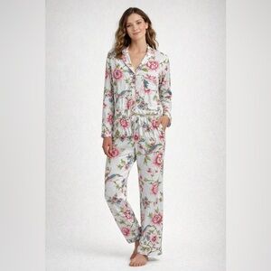 Company Store Essentials TENCEL Modal Pajama Set Womens M Spring Birds $119